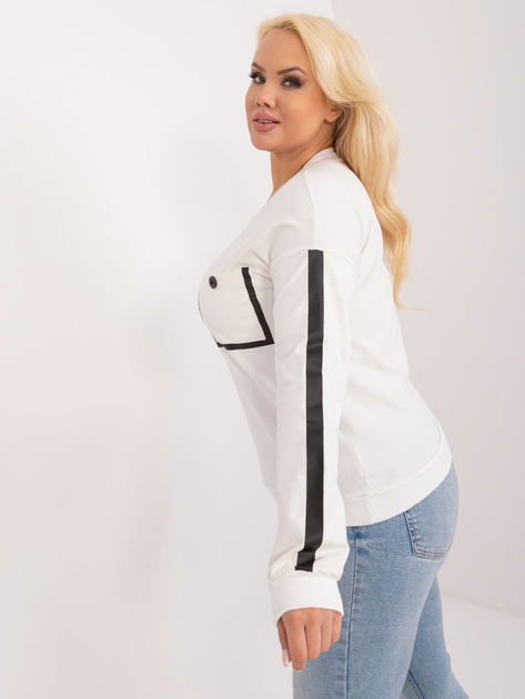 Hurt Ecru bluzka plus size z okrągłym dekoltem