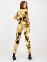 Hurt Czarny dopasowany komplet casualowy z krótkim topem