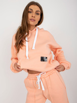 Hurt Brzoskwiniowy komplet dresowy z bluzą oversize