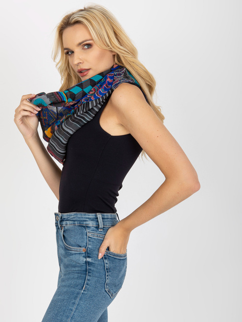 Hurt Ciemnoszara damska chusta komin z wiskozy