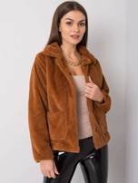 Brown fur jacket Nyla RUE PARIS