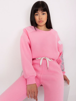 Hurtownia Różowe ocieplane spodnie dresowe