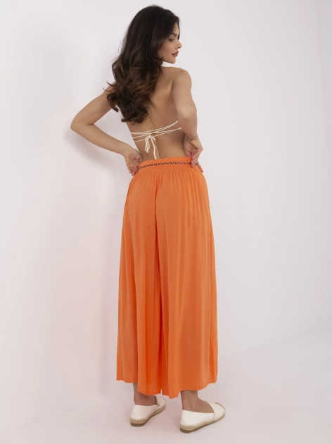 Hurt Pomarańczowe spodnie z szerokimi nogawkami Surie OCH BELLA