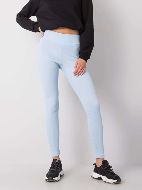 Jasnoniebieskie legginsy prążkowane Sanja
