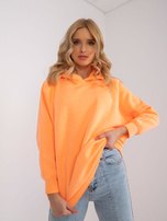 Pomarańczowa dresowa bluza basic z kapturem Canberra