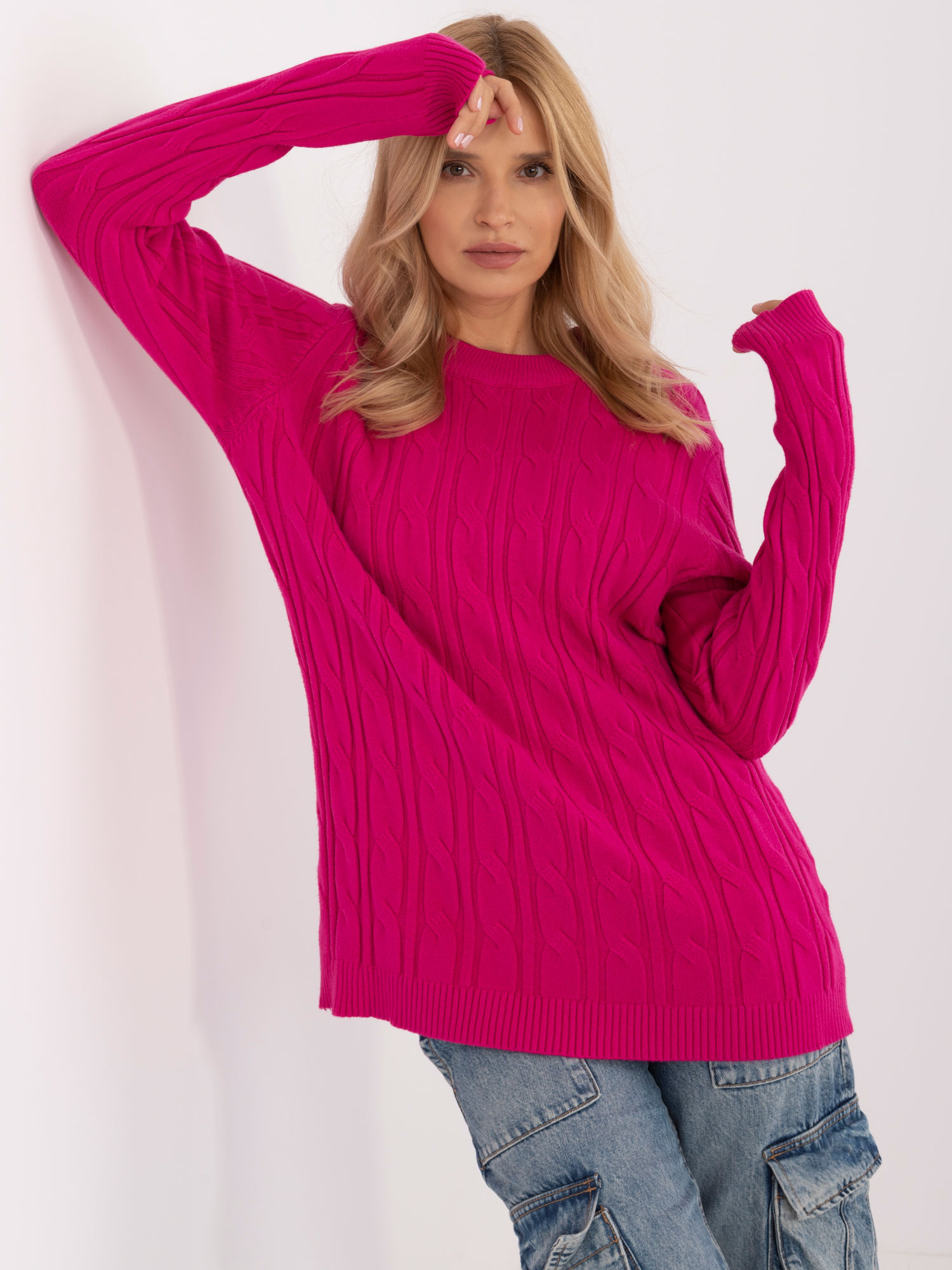 Sweter fuksjowy