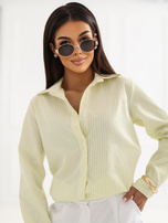 Jasnożółta rozpinana koszula z długim rękawem