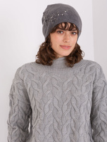 Hurt Ciemnoszara czapka z aplikacją