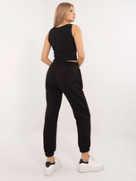 Hurt Czarny damski komplet basic o kroju oversize