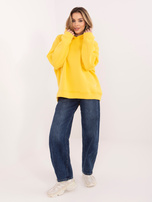 Żółta dresowa bluza basic z ociepleniem RUE PARIS
