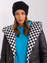 Hurt Czarna damska czapka dzianinowa