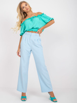 Jasnoniebieskie damskie spodnie od garnituru RUE PARIS 