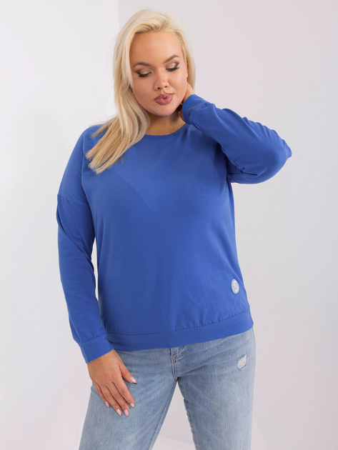 Hurt Ciemnoniebieska bluzka plus size z długim rękawem