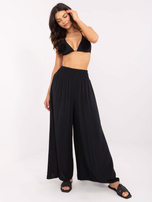 Hurt Black pants swede with wide elastic OCH BELLA.