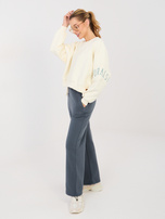 Grafitowe dresowe spodnie z haftem NATURAL SIDE 