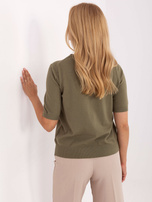 Khaki Damenpullover mit Viskose.