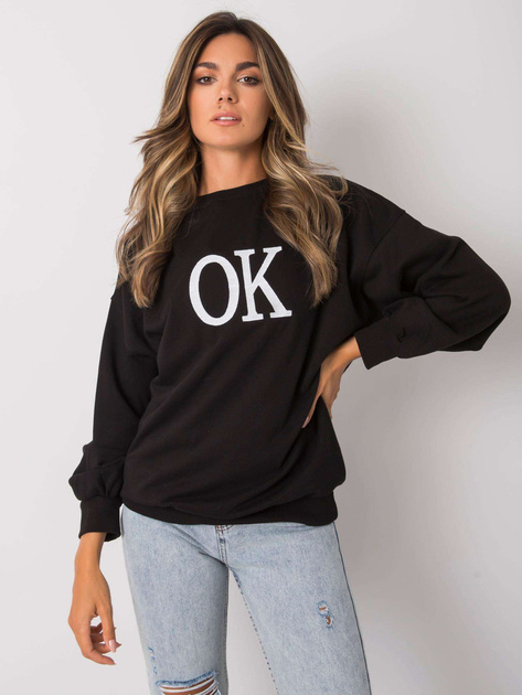 Czarna bluza bez kaptura Angeline