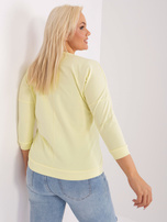 Hurt Jasnożółta bluzka plus size z okrągłym dekoltem