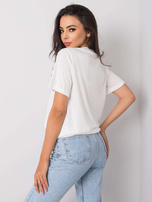Weißes Damen T-Shirt aus Baumwolle Lynda.