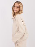 Jasnobeżowa rozpinana bluza z kieszeniami 