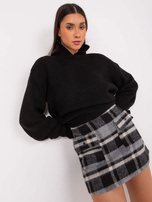 Hurt Ciemnoszara trapezowa spódnica z kieszeniami