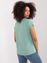 Hurt Pistacjowa casualowa bluzka BASIC FEEL GOOD