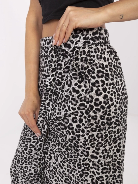 Szara letnia spódnica w panterkę FRESH MADE