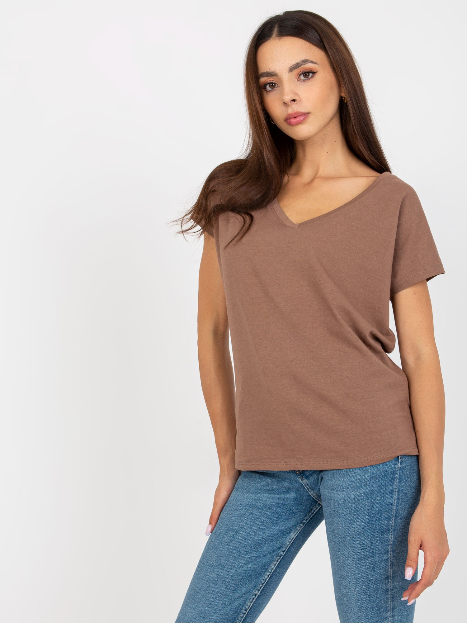 Hurt Rudas basic marškinėliai su V formos iškirpte.