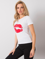Biały t-shirt z nadrukiem Tiziana OCH BELLA