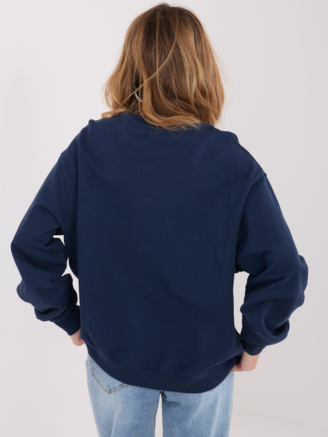 Granatowa bluza z kontrastowym nadrukiem