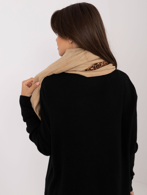 Hurtownia Jasnocamelowy szal damski z wiskozą