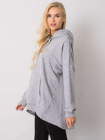 Szara melanżowa bluza kangurka Fallon