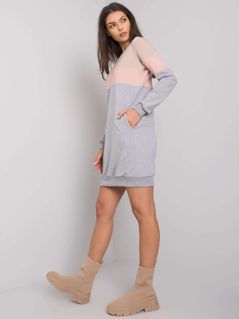 Beżowo-różowa sukienka Feliciana RUE PARIS