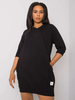 Czarna bawełniana sukienka plus size Karissa