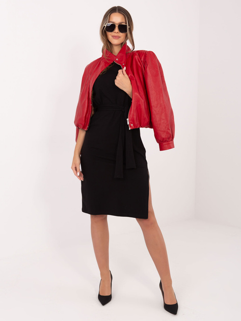 Czarna letnia sukienka basic z bawełny RUE PARIS