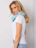 Niebieska chusta z nadrukiem