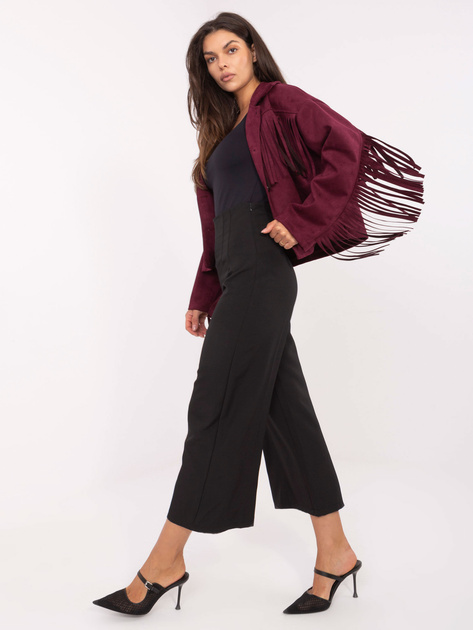 Czarne spodnie culotte z nogawką 7/8 RUE PARIS