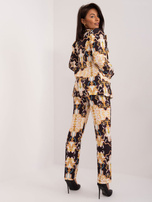 Hurt Czarny elegancki komplet z dwurzędową marynarką