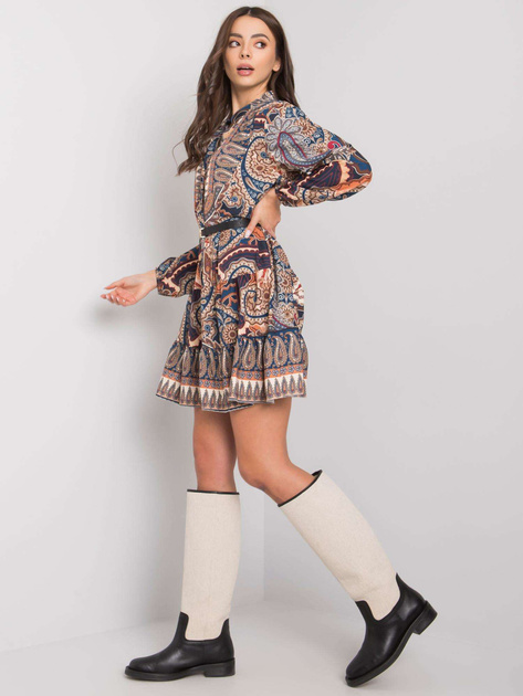 Ciemnoniebieska sukienka z nadrukiem Milah