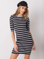 Czarno-biała sukienka Dora NIE ZNASZ MNIE