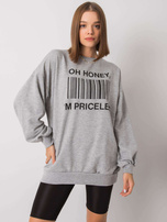 Grauer Pullover mit Druck "Karis".