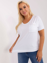 Hurt Biała damska bluzka plus size na co dzień  