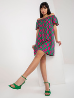 Hurt Zielona letnia sukienka hiszpanka z printami FRESH MADE