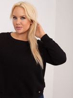 Czarna bluza plus size z bawełny Donna