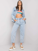 Jasnoniebieskie spodnie jeansowe mom Juney