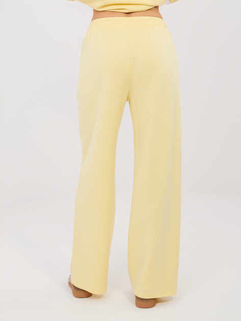 Pastelowy żółty komplet z dwuwarstwową bluzą RUE PARIS