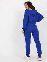 Hurtownia Ciemnoniebieski komplet casualowy z aplikacją