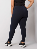 Granatowe legginsy z bawełny plus size Phoebe