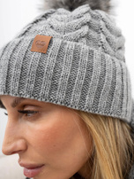 Gray women's winter set with a wool blend.