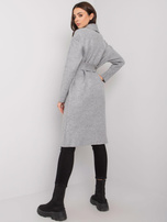 Szary kardigan z wiązaniem Cordie RUE PARIS